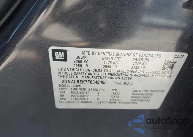 2GNALBEK7F6349486: 43992773