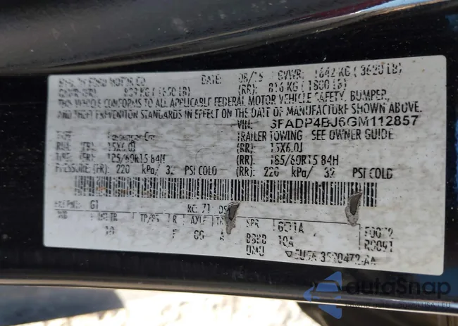 3FADP4BJ6GM112857: 43992793