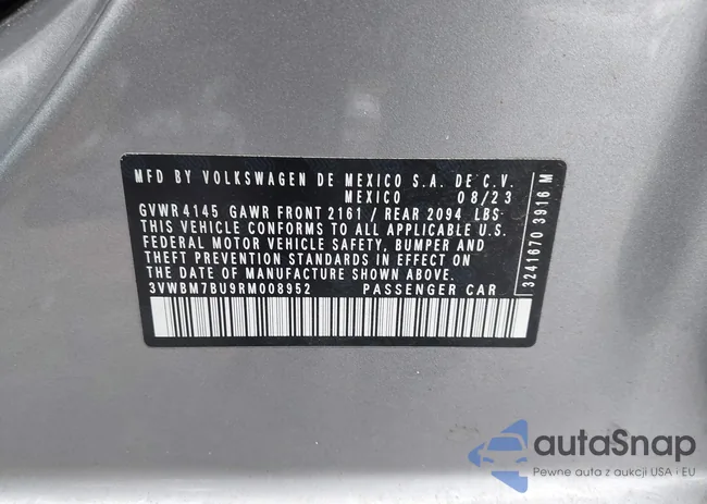3VWBM7BU9RM008952: 43992876