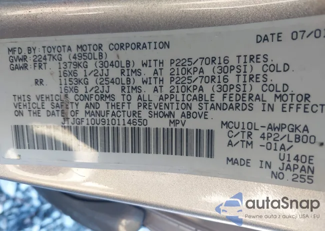 JTJGF10U910114650: 43992883