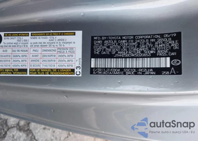 JTHHZ5BC9K5020653: 43993012