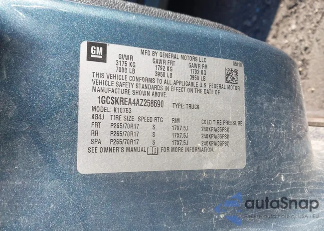 1GCSKREA4AZ258690: 43993043