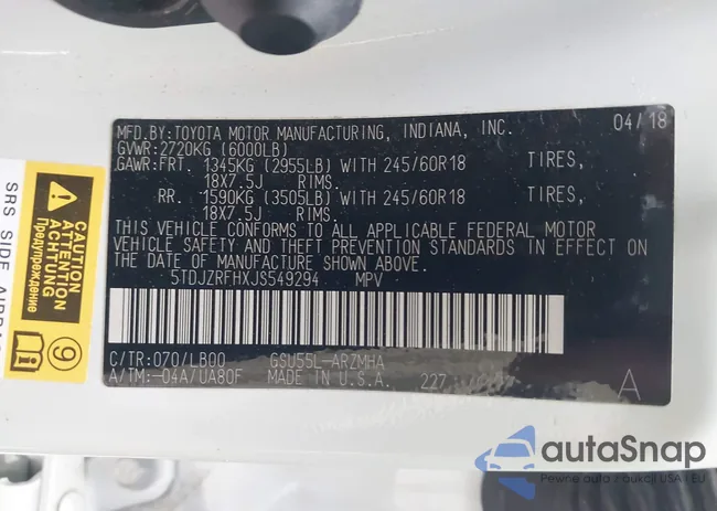 5TDJZRFHXJS549294: 43993141