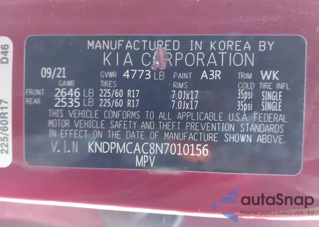 KNDPMCAC8N7010156: 43993171