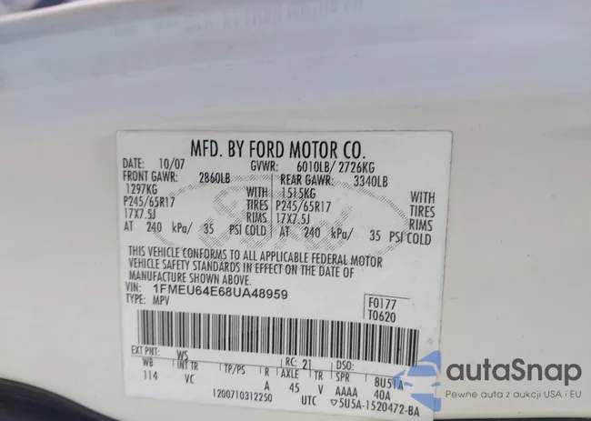 1FMEU64E68UA48959: 43993204