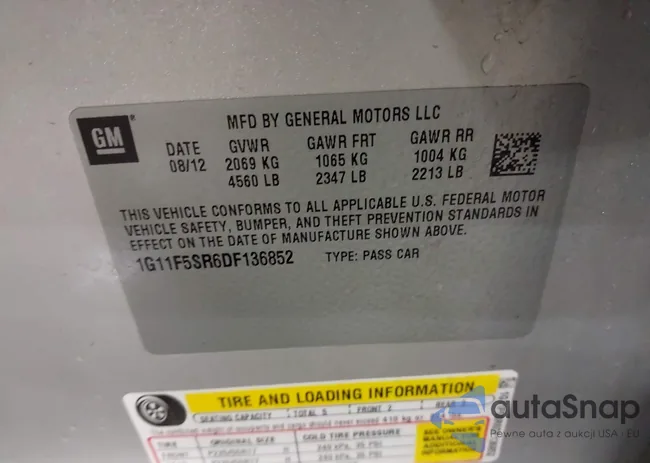 1G11F5SR6DF136852: 43992326