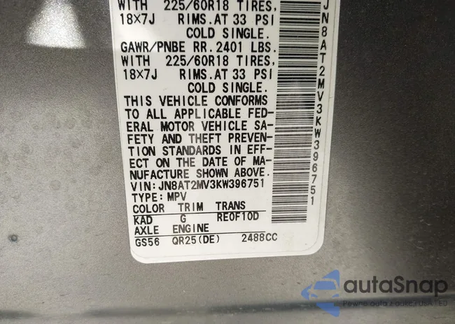 JN8AT2MV3KW396751: 43992328