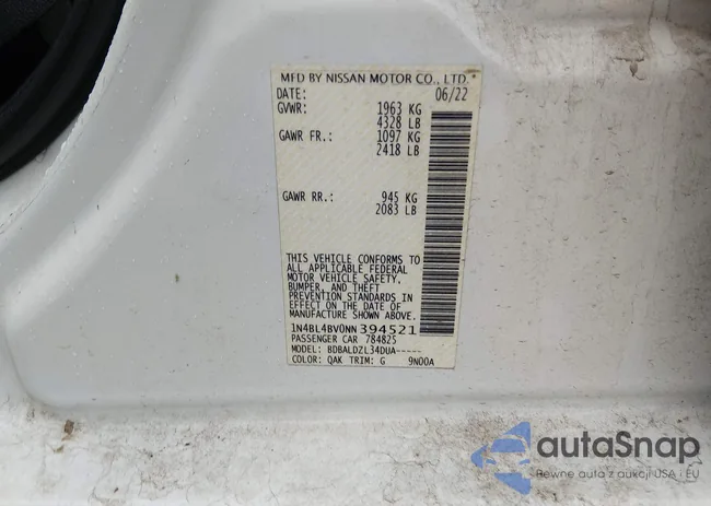 1N4BL4BV0NN394521: 43992453