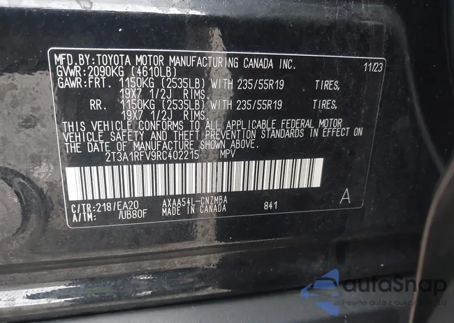 2T3A1RFV9RC402215: 43993683