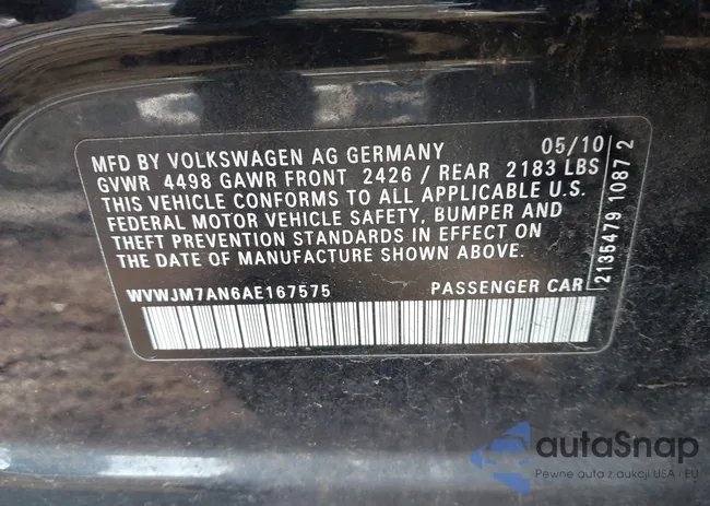 WVWJM7AN6AE167575: 43993808