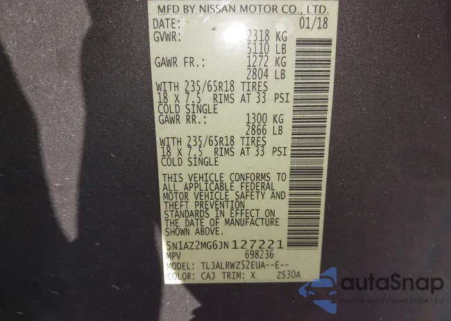 5N1AZ2MG6JN127221: 43993899