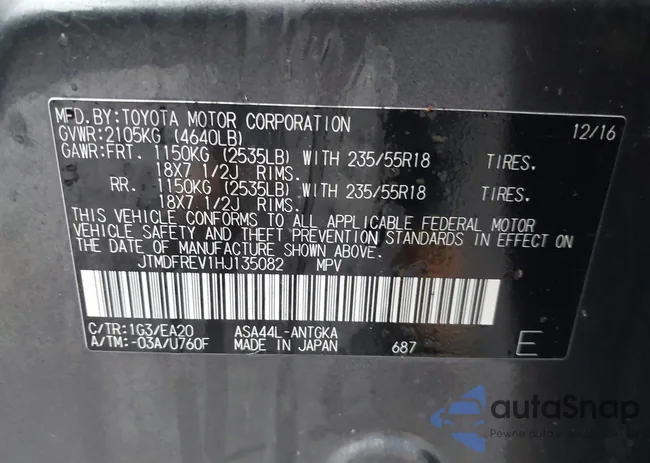 JTMDFREV1HJ135082: 43993906