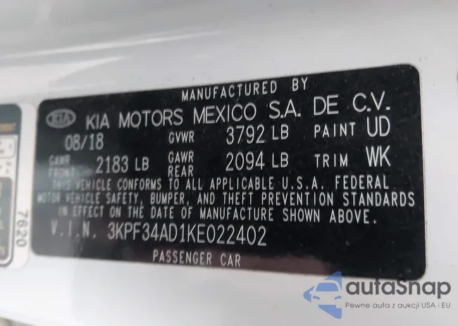 3KPF34AD1KE022402: 43994003