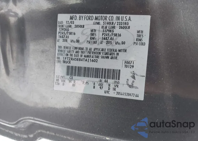 1FTZR45E84TA11602: 43994030