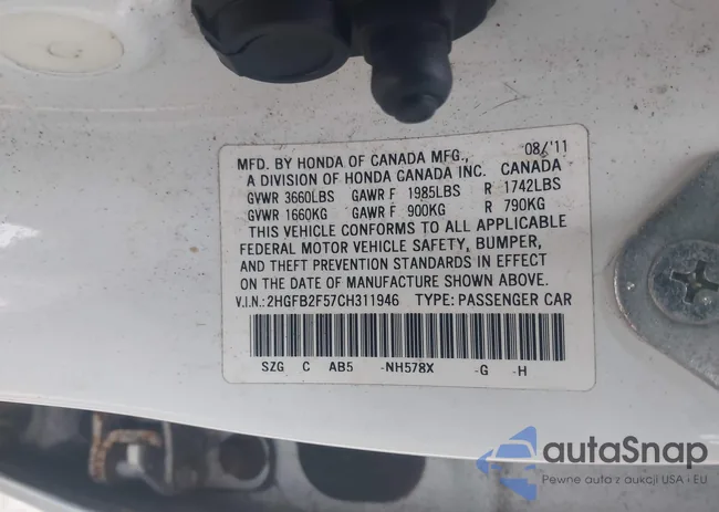 2HGFB2F57CH311946: 43994046