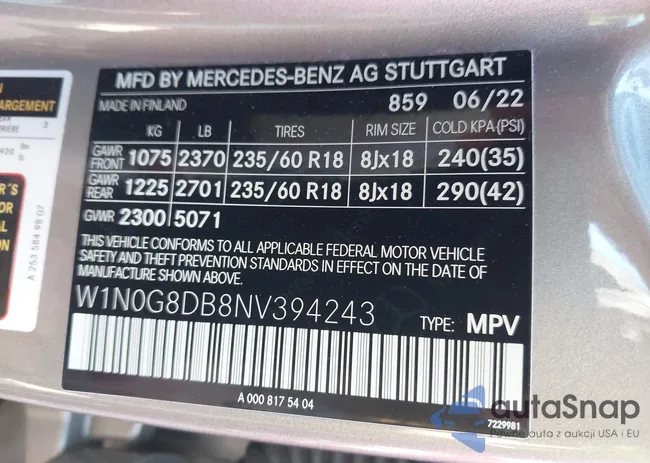 W1N0G8DB8NV394243: 43994089