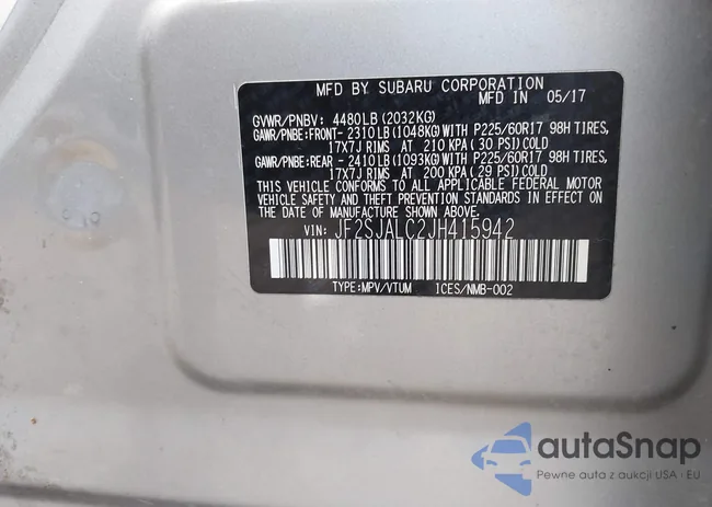 JF2SJALC2JH415942: 43994112