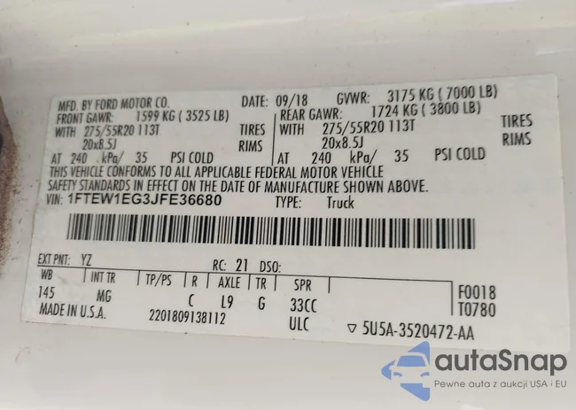 1FTEW1EG3JFE36680: 43994119