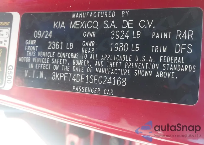 3KPFT4DE1SE024168: 43994143