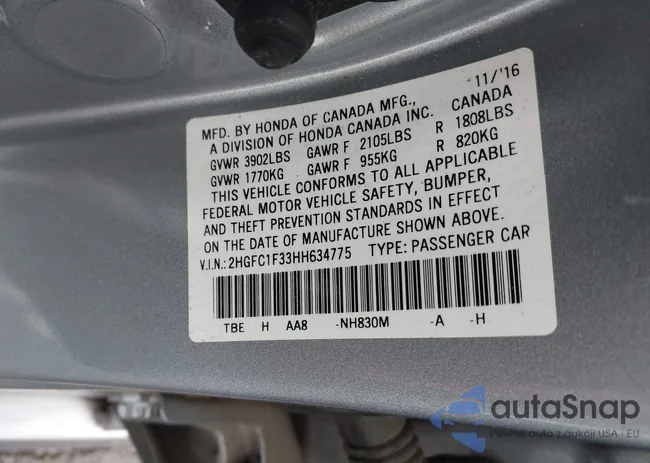 2HGFC1F33HH634775: 43993340