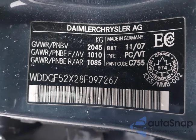 WDDGF52X28F097267: 43993443