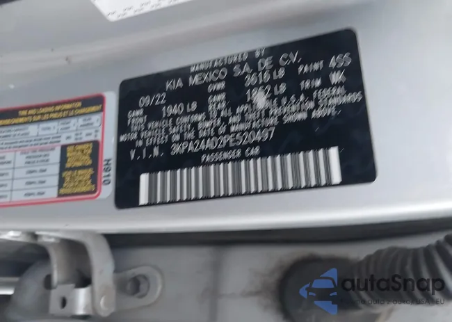 3KPA24AD2PE520497: 43993454