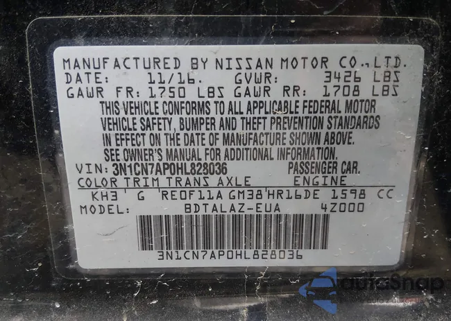 3N1CN7AP0HL828036: 43993470