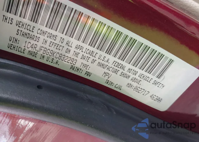 1C4RJFBG9KC832293: 43993486