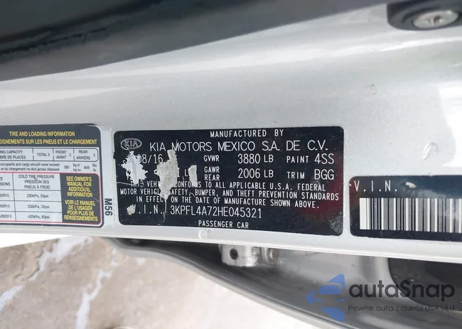 3KPFL4A72HE045321: 43993630