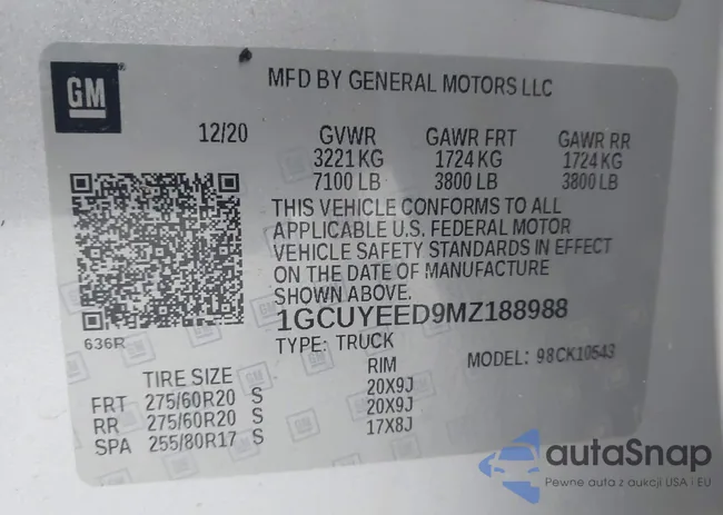 1GCUYEED9MZ188988: 43994849