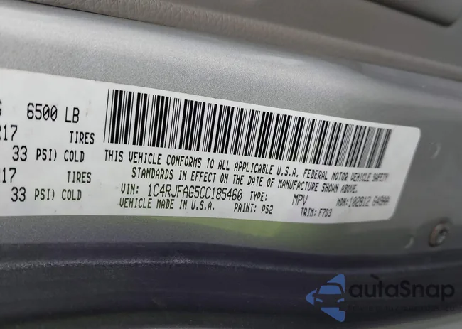 1C4RJFAG5CC185460: 43994878