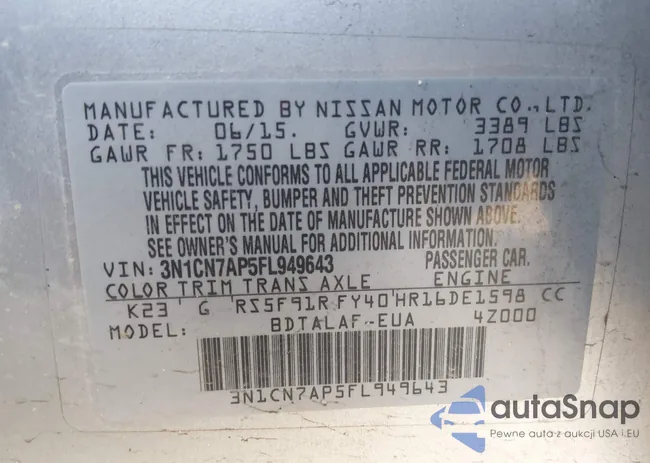 3N1CN7AP5FL949643: 43994900