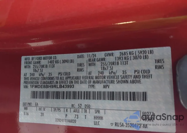 1FMDE8BH9RLB43993: 43994903