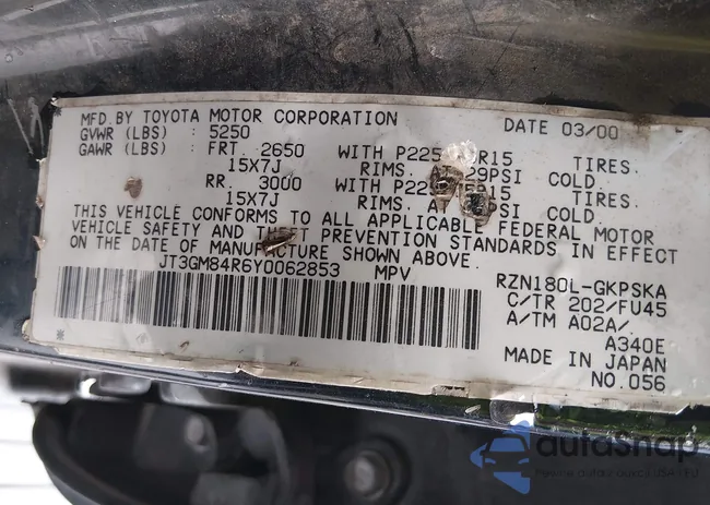 JT3GM84R6Y0062853: 43994920