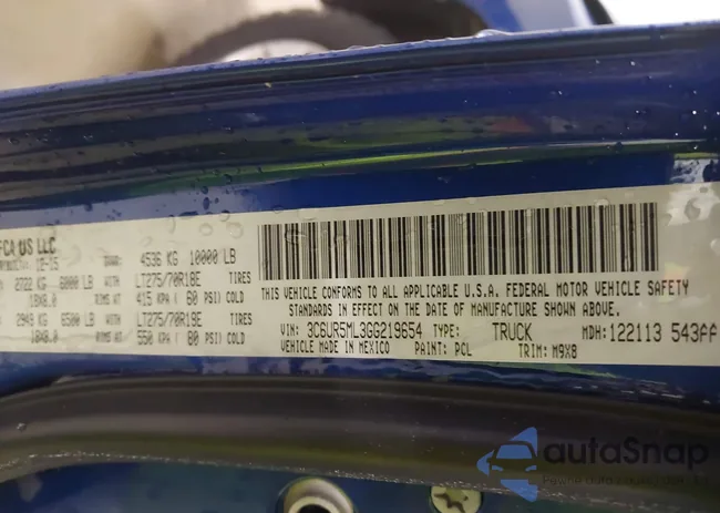 3C6UR5ML3GG219654: 43994962