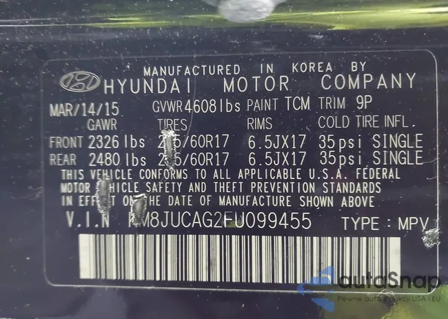 KM8JUCAG2FU099455: 43995072