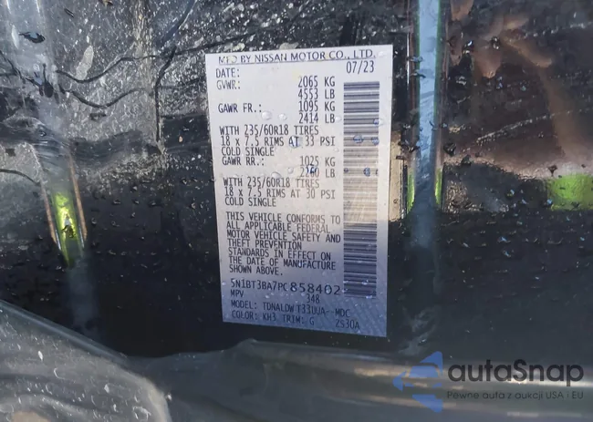 5N1BT3BA7PC858402: 43995092