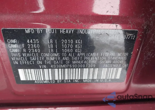 4S3BMBP69D3007309: 43995149