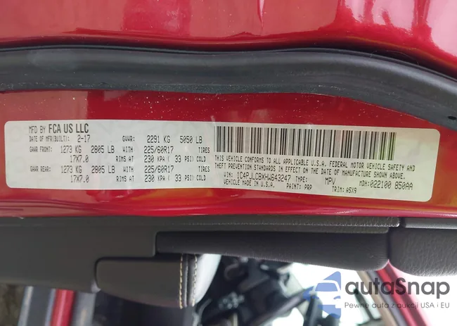 1C4PJLCBXHW643247: 43995194