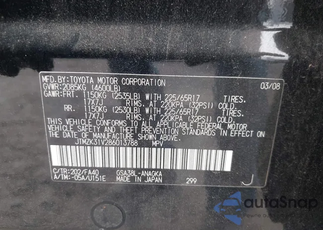 JTMZK31V286013788: 43995222