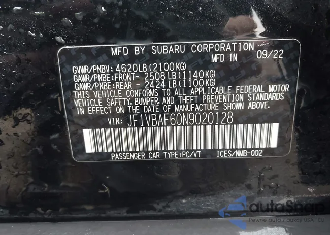 JF1VBAF60N9020128: 43994480