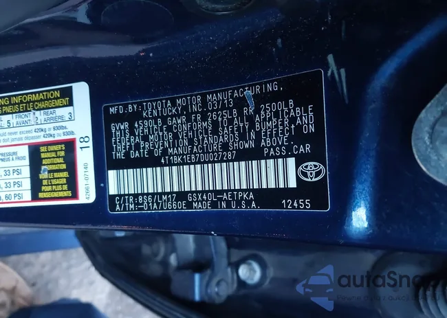 4T1BK1EB7DU027287: 43994492