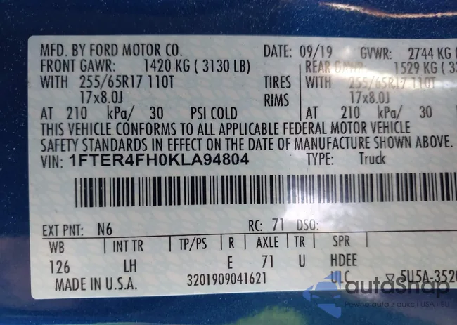 1FTER4FH0KLA94804: 43994563