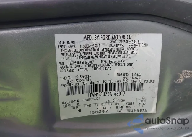 1FAFP53U76A168017: 43994564