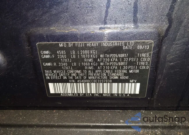 4S4BRBCC0E3237038: 43994574