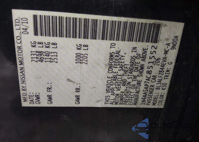 1N4AA5AP7AC851552: 43994598