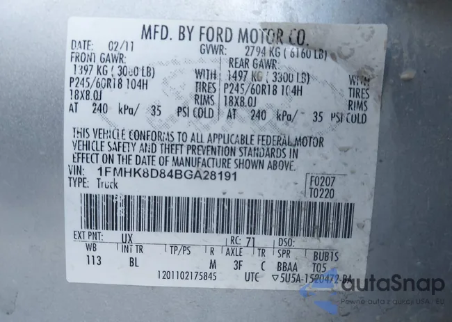 1FMHK8D84BGA28191: 43994603