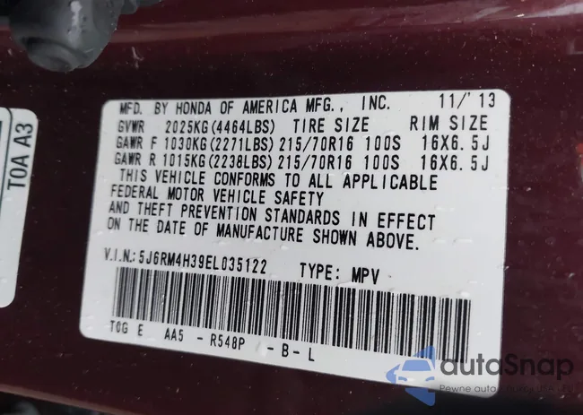 5J6RM4H39EL035122: 43995687