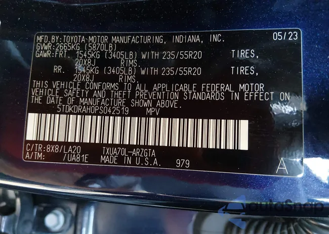 5TDKDRAH0PS042519: 43995848