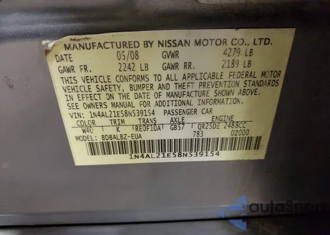 1N4AL21E58N539154: 43995959